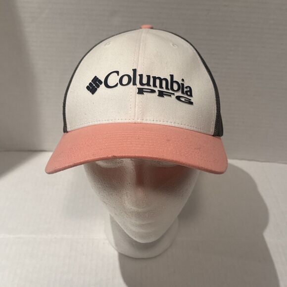 Columbia Pink Hunter Green & White Mesh Snapback Cap Unisex Adults One Size PFG - Picture 1 of 6